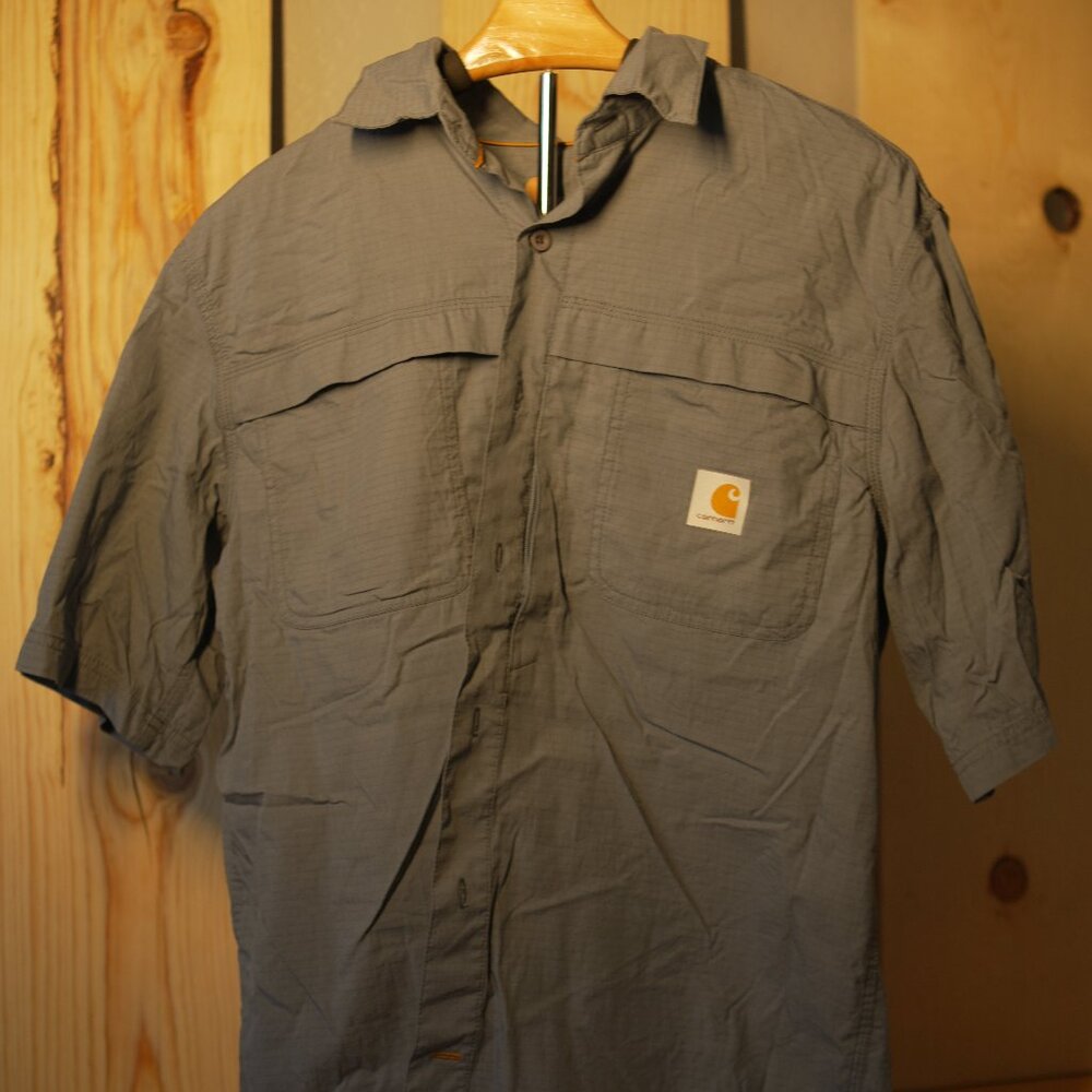 Carhartt, Medium Gray Men's Lightweight Relaxed Fit Shirt
